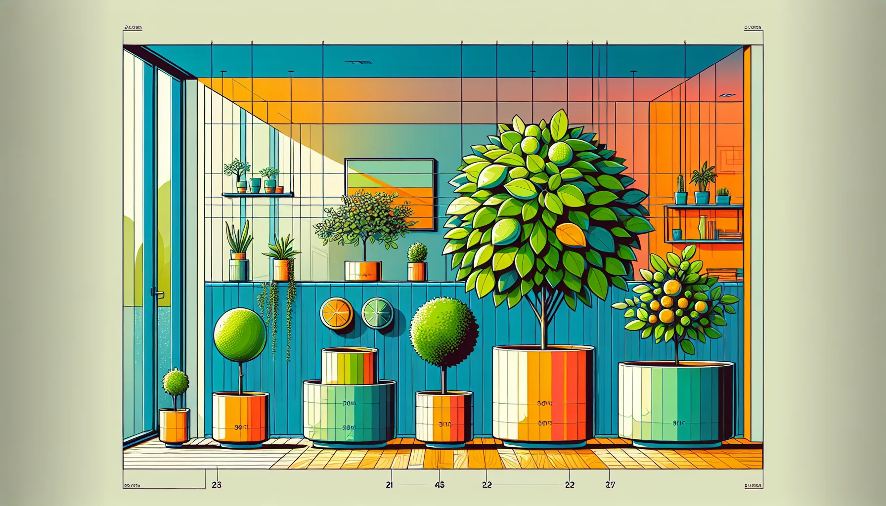 Picking Container Sizes for Indoor Lime Trees